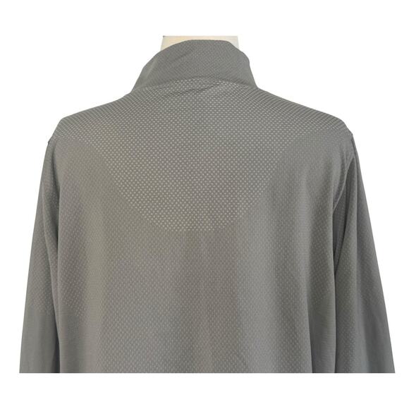 LULULEMON Swiftly Relaxed Half Zip Long Sleeve Top Size 12 Gull Grey/White - Picture 9 of 12